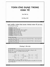 Toán Ứng Dụng Trong Kinh Tế Pdf